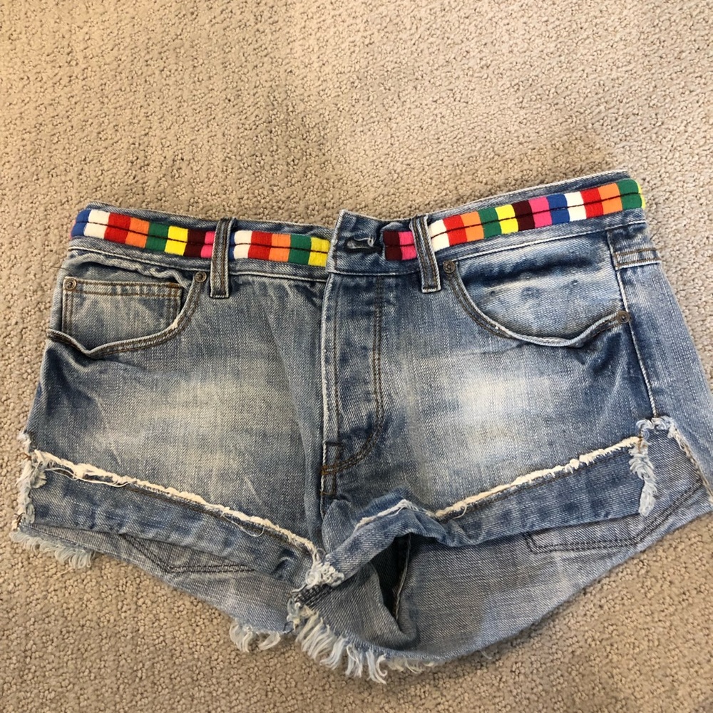 free people jean shorts